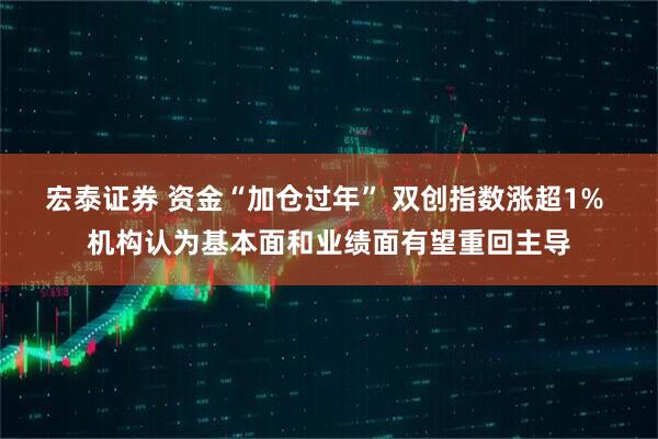 宏泰证券 资金“加仓过年” 双创指数涨超1% 机构认为基本面和业绩面有望重回主导